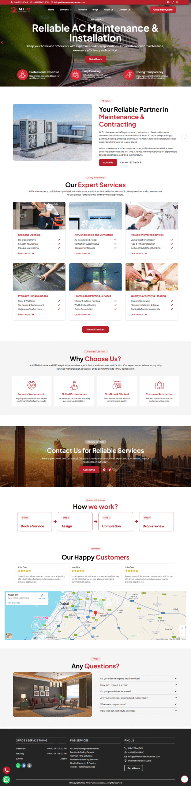 All Fix Maintenance Dubai - Linkyne Portfolio