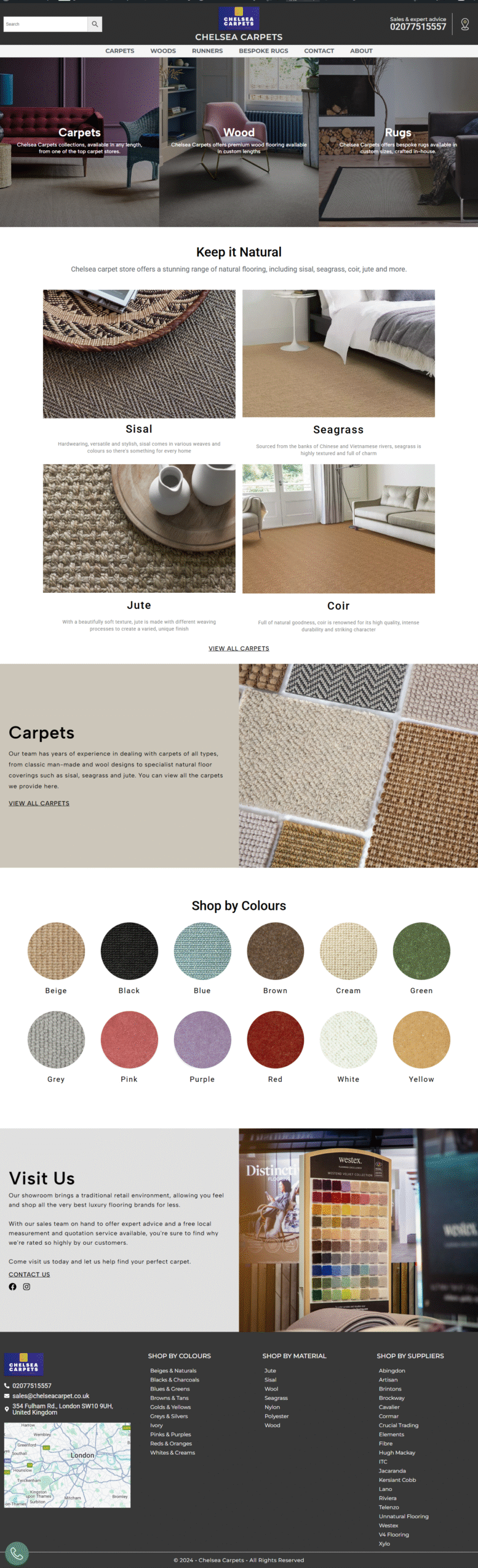 Chelsea Carpets - Carpet retail shop in london - Linkyne Portfolio
